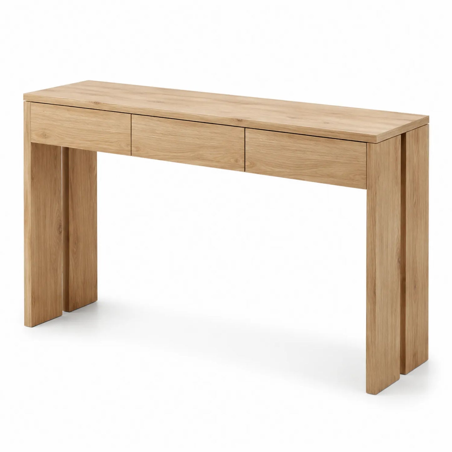 Table Console en Bois avec Tiroirs 120cm