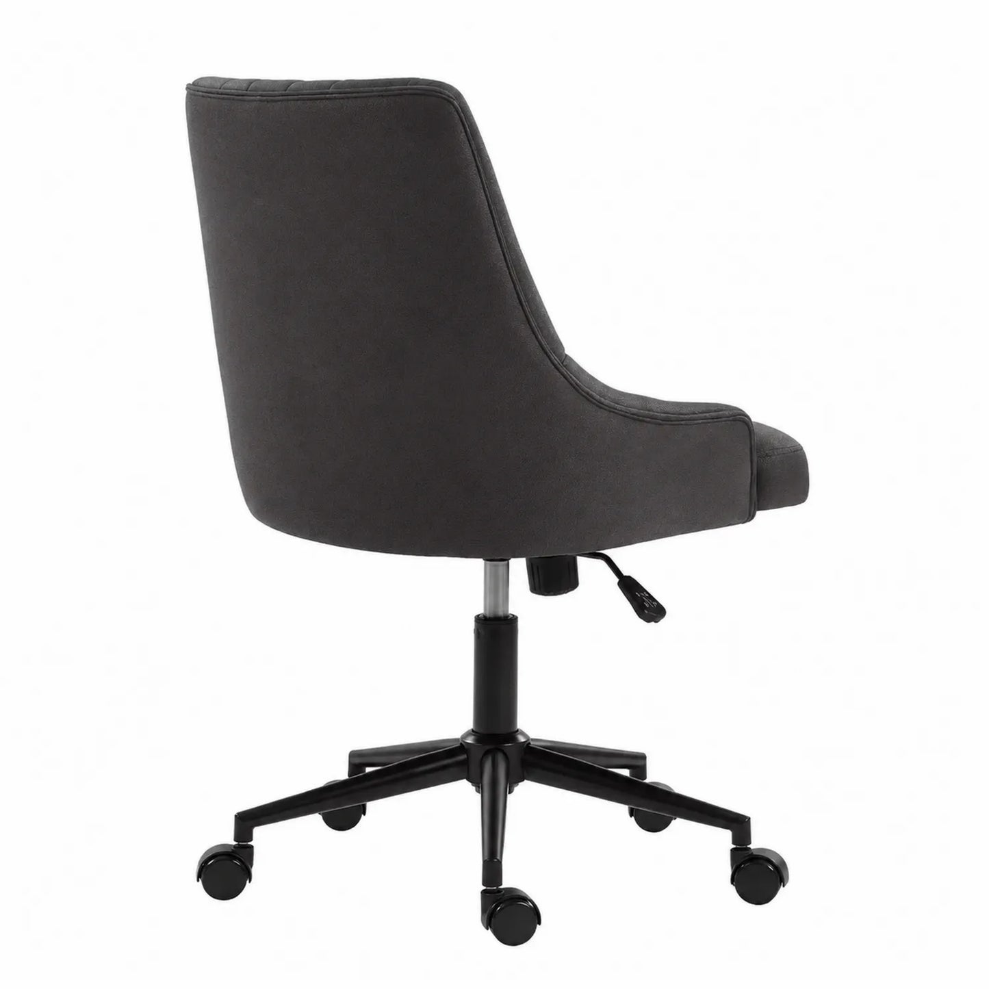 Chaise de bureau pivotante en polyester gris