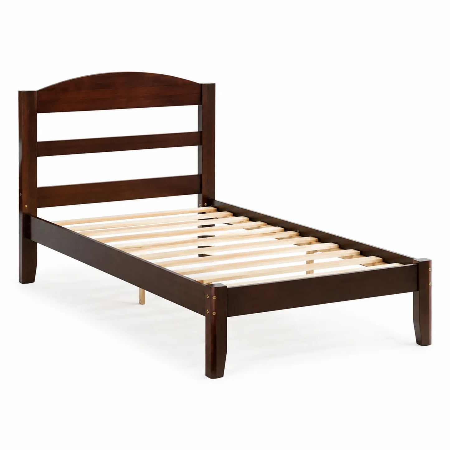 Lit simple en bois 90x190 cm Marron