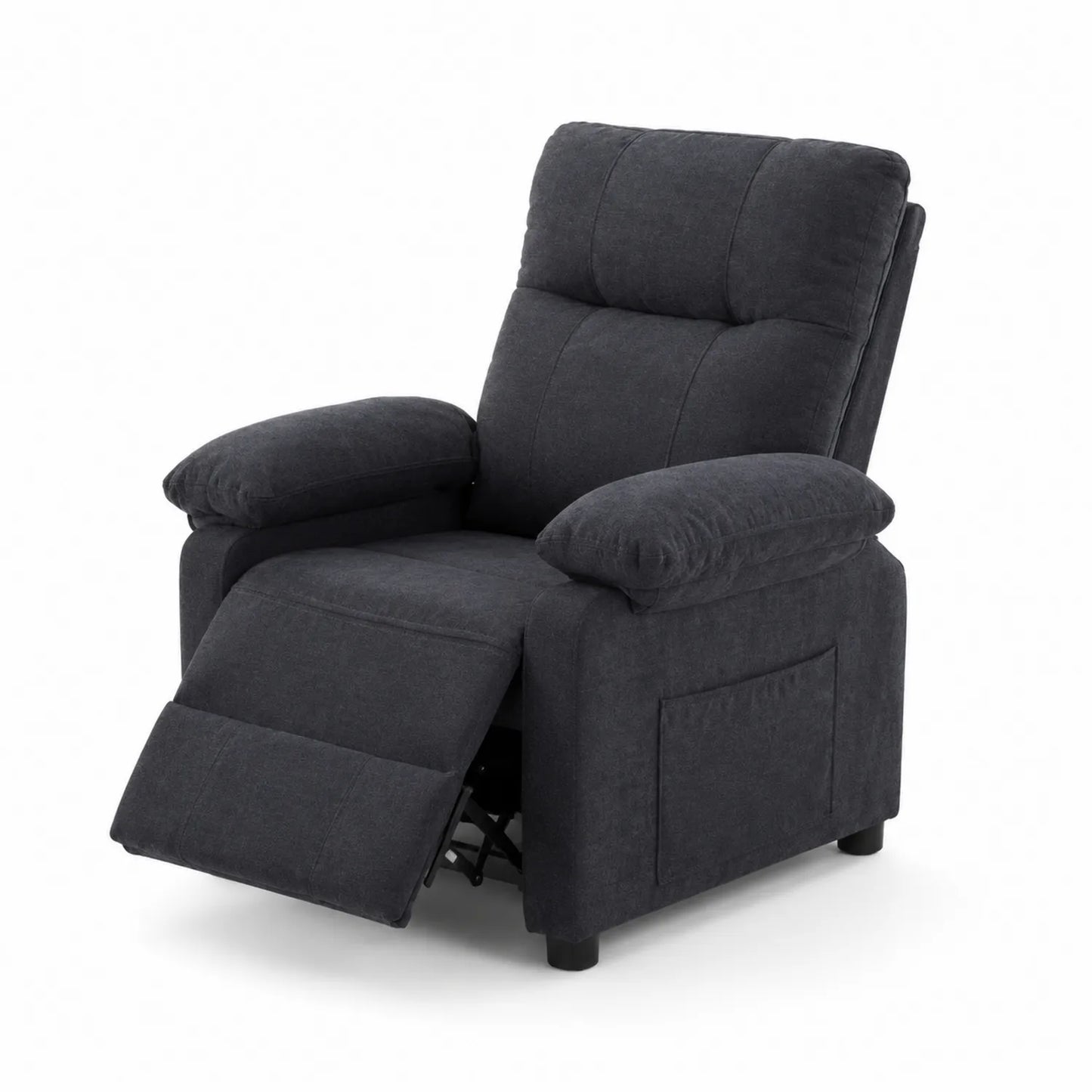 Fauteuil Releveur Inclinable en Tissu Gris avec Repose-Pieds
