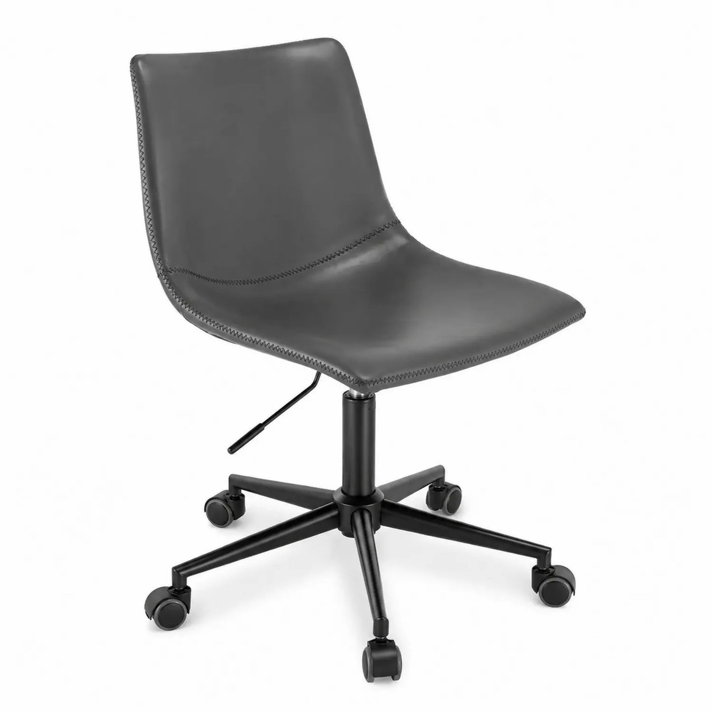 Chaise de bureau en cuir synthétique noir réglable