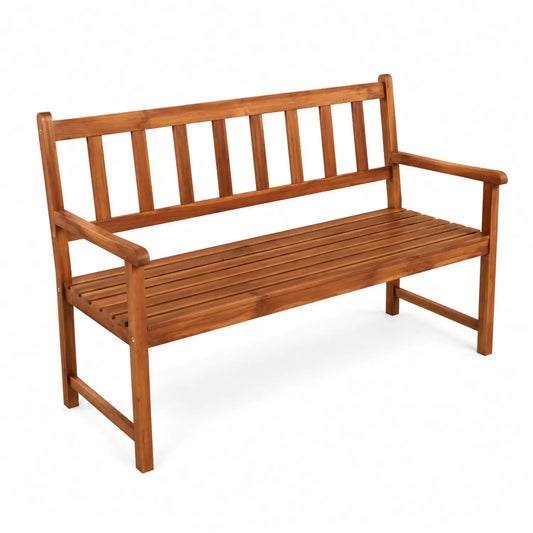 Banc en bois d'acacia pour extérieur 120 cm