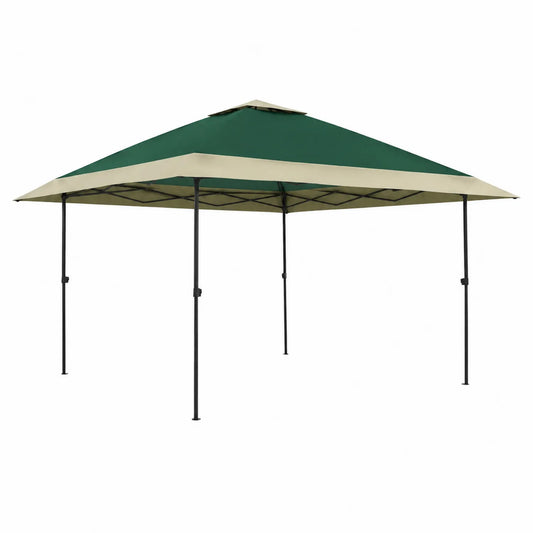 Tonnelle de jardin en acier et polyester Vert/Beige 3x3m